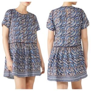 Sea New York Dress Luella Mini Floral Crochet Ramie Boho Blue Purple White 6